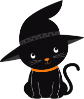 a halloween black cat
